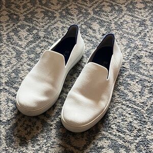 Rothy's Cream Textured Slip-On Sneakers